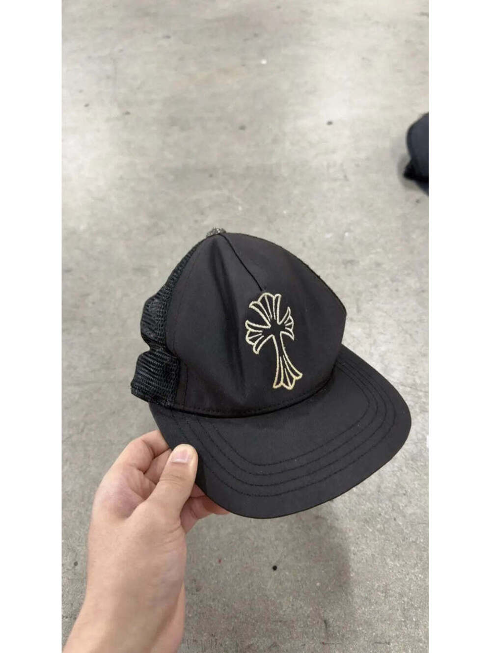 Embroidered Cross Trucker Hat